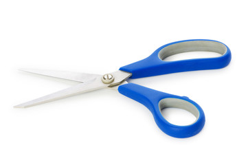 Professional scissors isolated on the white background