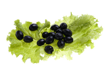 olive on salad