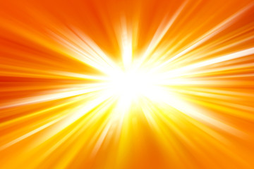 Yellow orange sun rays explosion abstract background