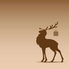 Silhouette of reindeer