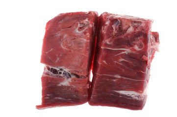 beef on white background