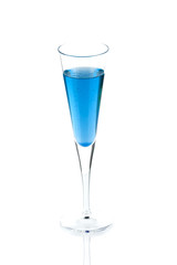 Blue Champagne alcohol cocktail