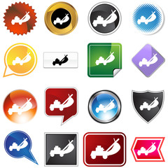 Lawnmower Icon Set
