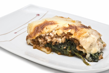 Ración de lasagna.