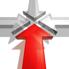 arrows targeting at center red