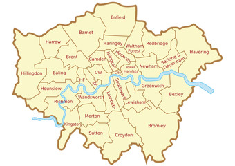 Fototapeta na wymiar Map of London