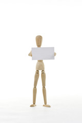 Mannequin with blank card