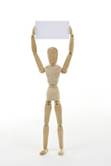 Mannequin with blank card