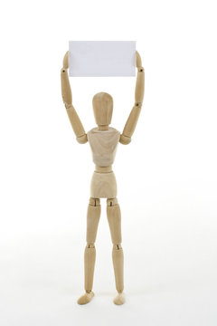 Mannequin with blank card