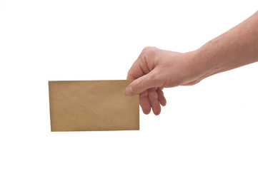 Hand & small envelope