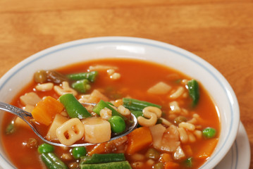 tasty chunky vegetable soup