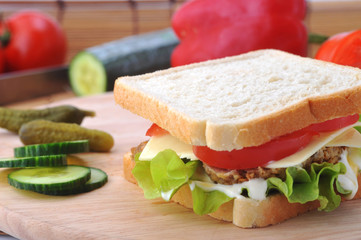 sandwich with  cutlet