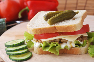 sandwich with  cutlet