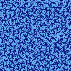 Seamless blue abstract swirl pattern
