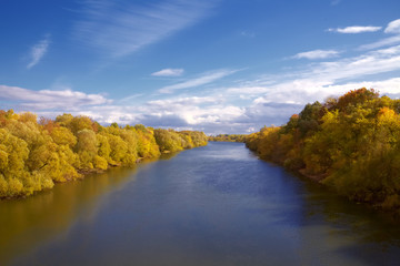Autumn river banks