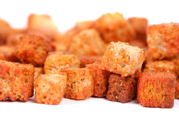 Delicious croutons isolated
