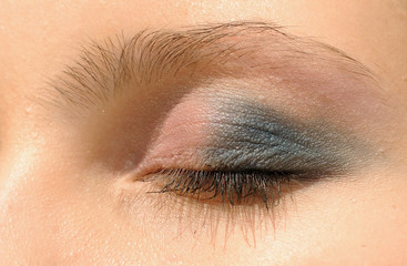 Close up image of woman eye