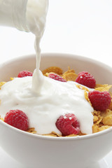 cornflakes and milk