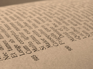 sepia toned open book page