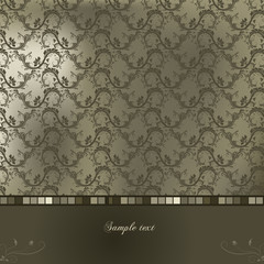 Vintage background with seamless floral. Vector illustration.