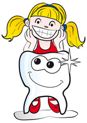 dentista dibujo color diente