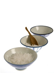 Three bowls with salt