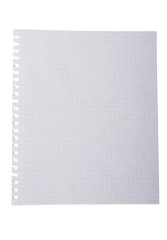 blank sheet of paper from copybook