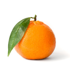 Isolated fresh mandarin
