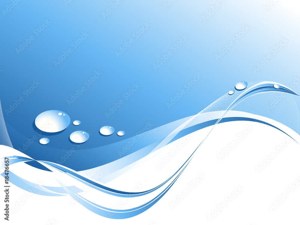 Poster abstract vector background with water drops and copy space