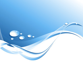 abstract vector background with water drops and copy space