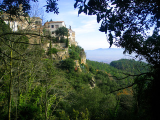 Fototapeta na wymiar Mountainous village landscape.