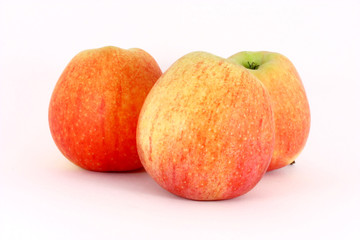 Three ripe fresh red apples