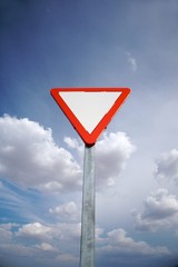 give away traffic sign