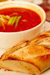 Food - Hearty red spicy italian tomato soup