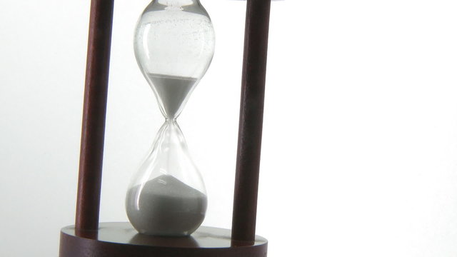 Hourglass counting the time