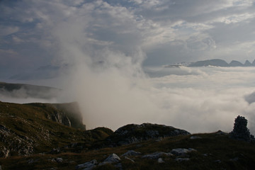 Nebelschwaden am Zwinglipass