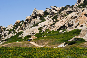 Alone in the nature of valley