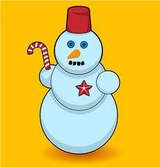 Snowball with award and sweet.