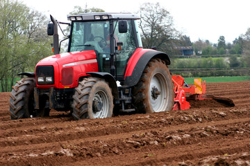 tractor ploughing