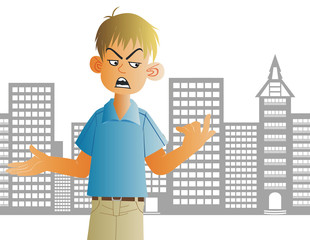 very angry teenager