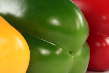 Paprikas red, green, yellow