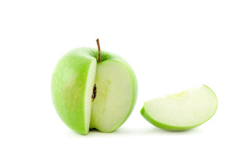 Green apple isolated on white