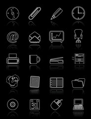 Simple Office tools icons - vector icon set 2