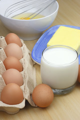 Eggs,milk and butter
