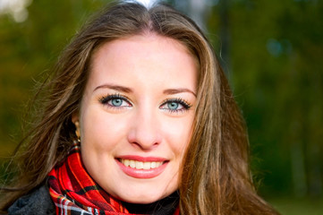 portrait of young smiling woman