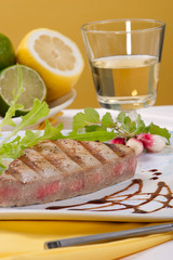Grilled tuna steak