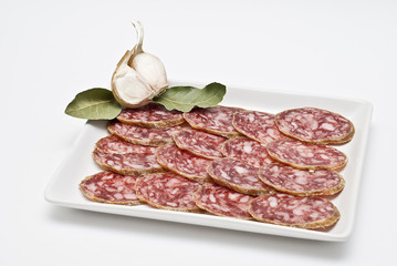 Bandeja de salchichón ibérico.