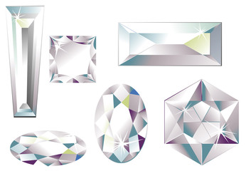 Different cut diamonds