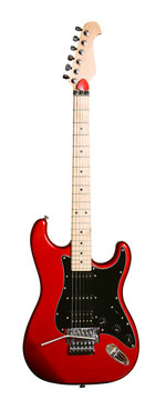 Rock guitar isolated on the white background