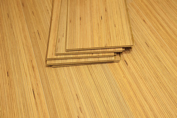 carpentry; floor with light-brown cover